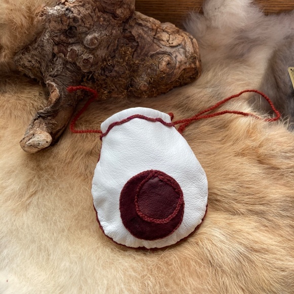 Little bag, Blood moon leather witches pouch handcrafted - Picture 7 of 12